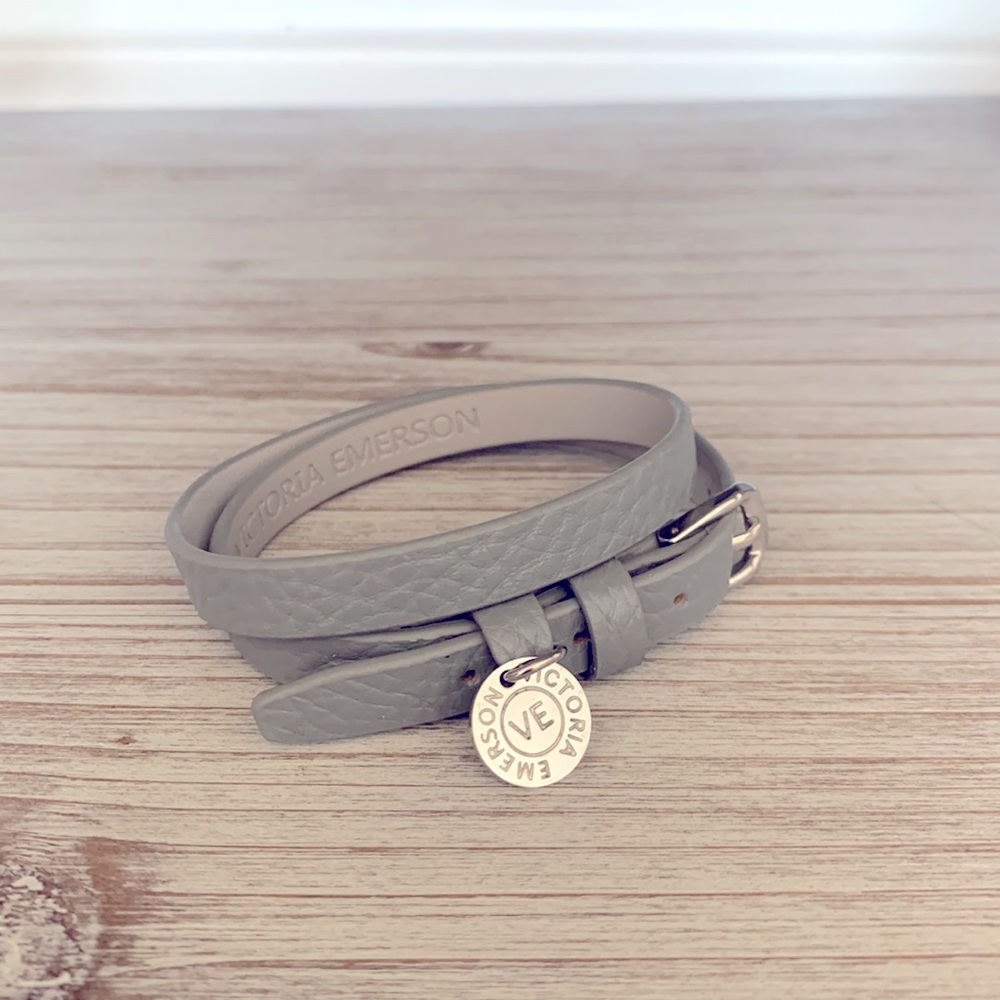 Victoria Emerson silver leather wrap bracelet - never worn
